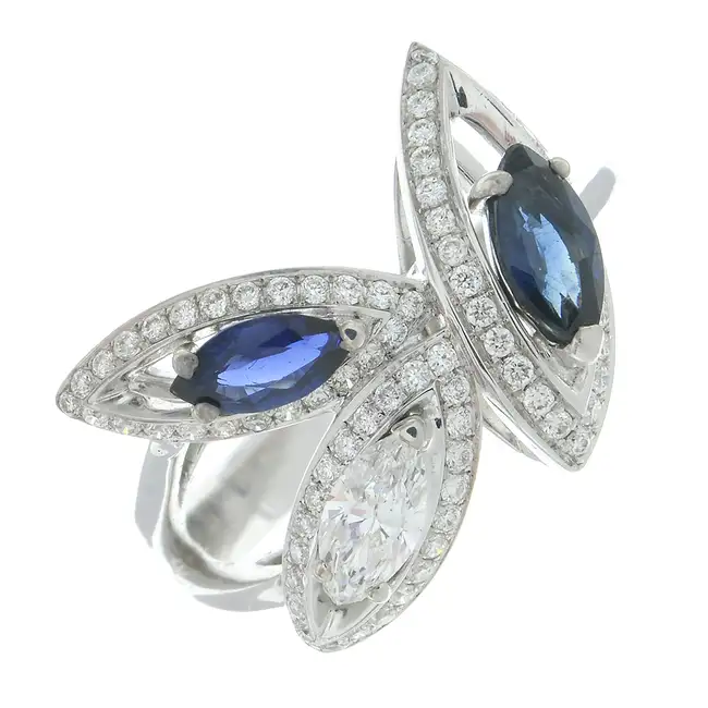 18ct gold sapphire & diamond dress ring