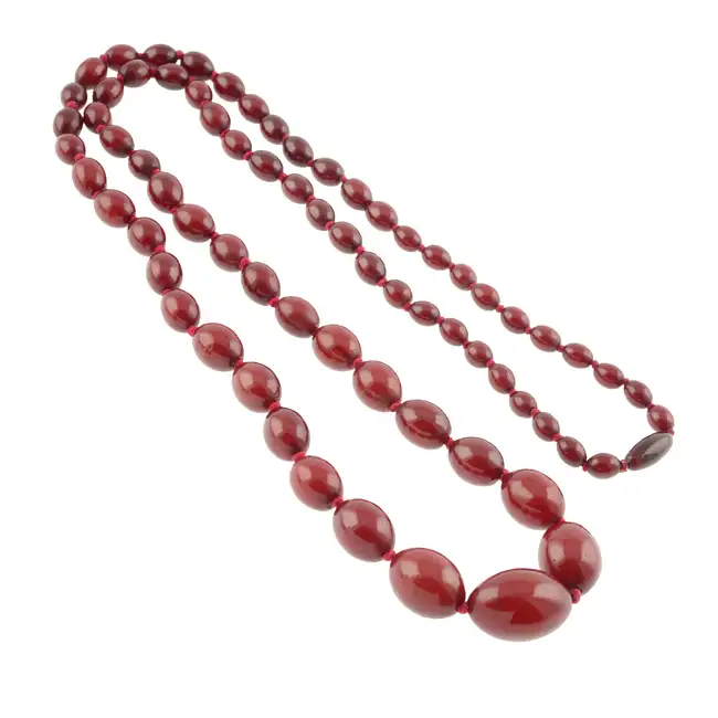 Graduated plastic bead necklace