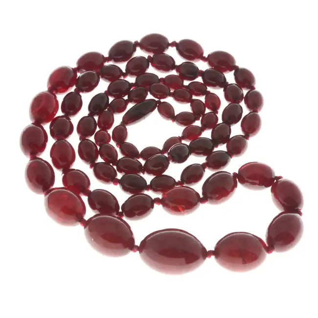 Graduated plastic bead necklace
