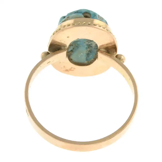 Faience scarab ring