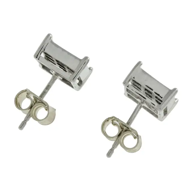 'Blue' diamond cluster stud earrings