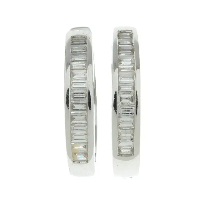Diamond hoop earrings