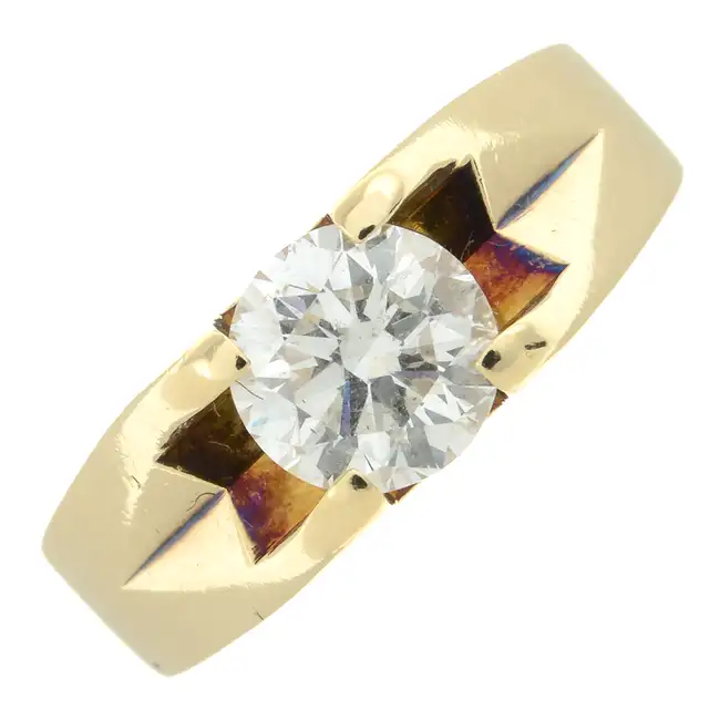 Diamond single-stone ring