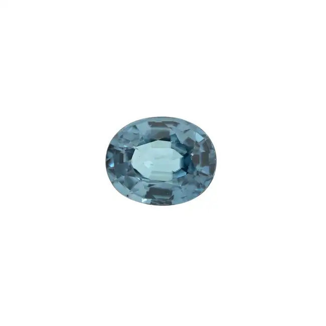Oval-shape blue zircon, 3.92ct
