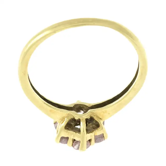Cubic zirconia cluster ring