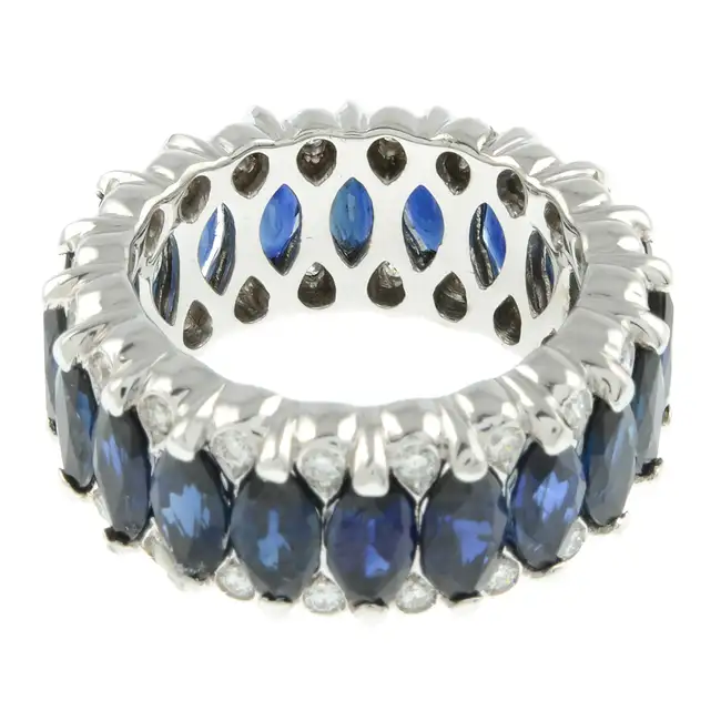 18ct gold sapphire & diamond full eternity ring