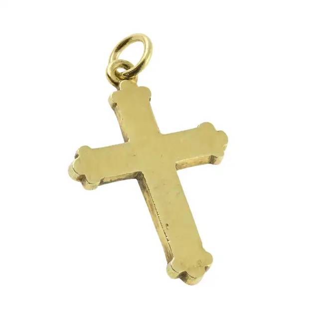 Late 19th century split pearl cross pendant