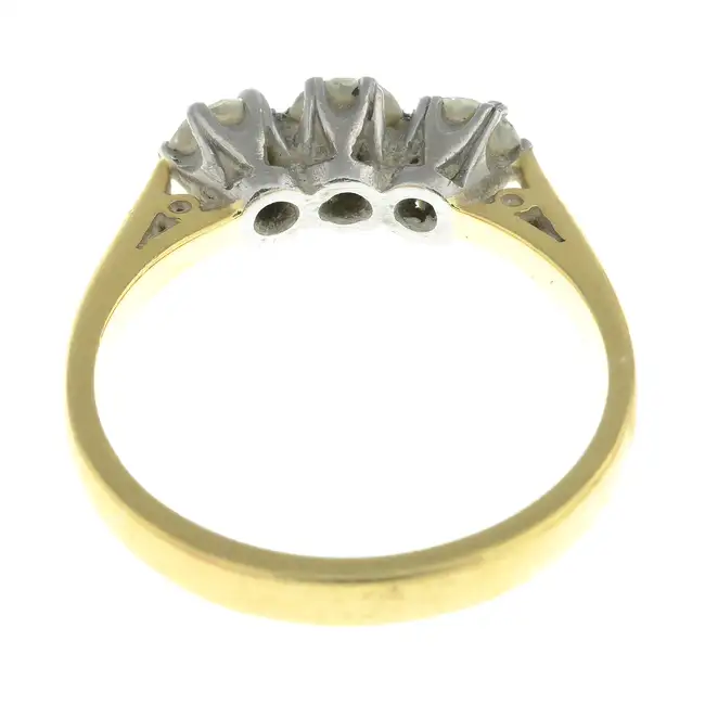 Diamond three-stone ring