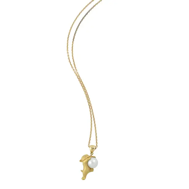 Cultured pearl 'Tender' pendant, by Magerit