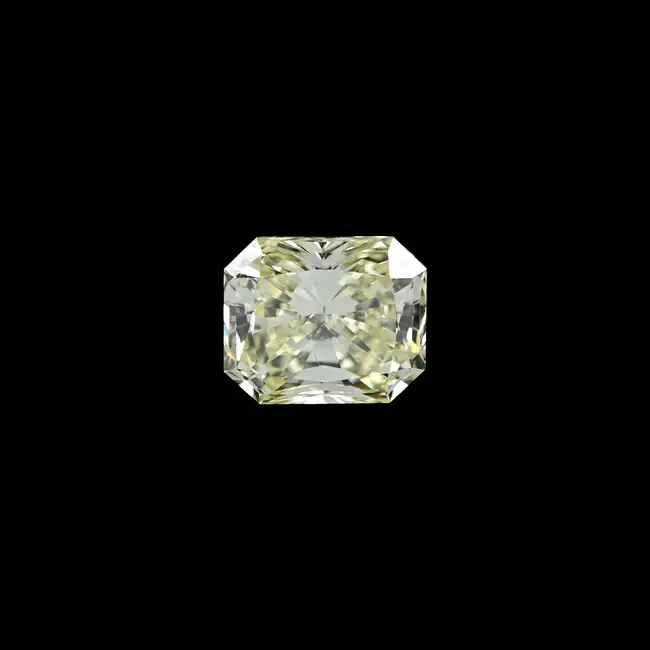 Rectangular-shape 'light yellow' diamond,1.23ct
