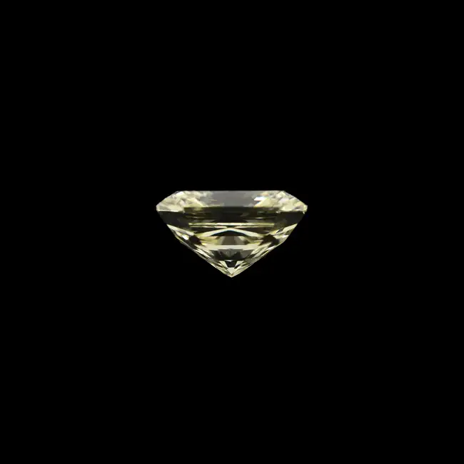 Rectangular-shape 'light yellow' diamond,1.23ct