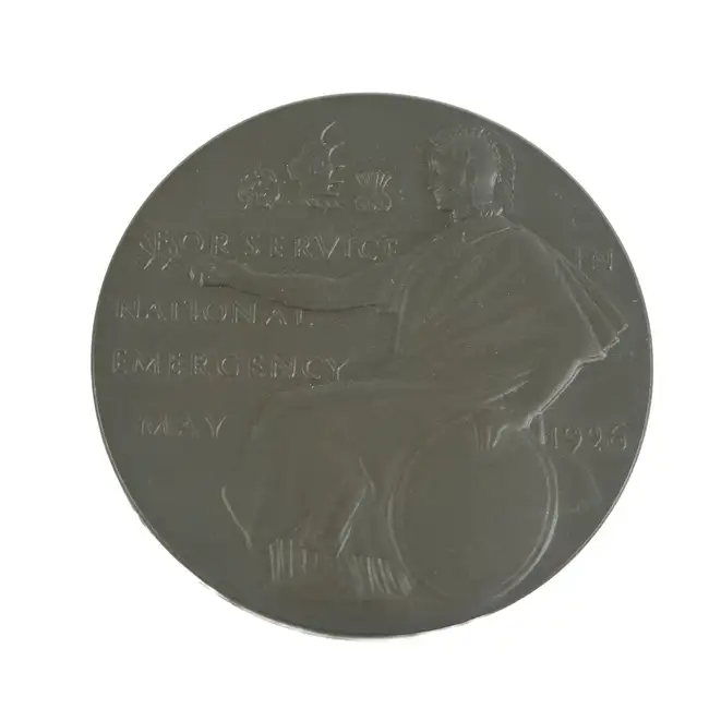 General Strike Service Medal 1926, bronze medal by E Gillick