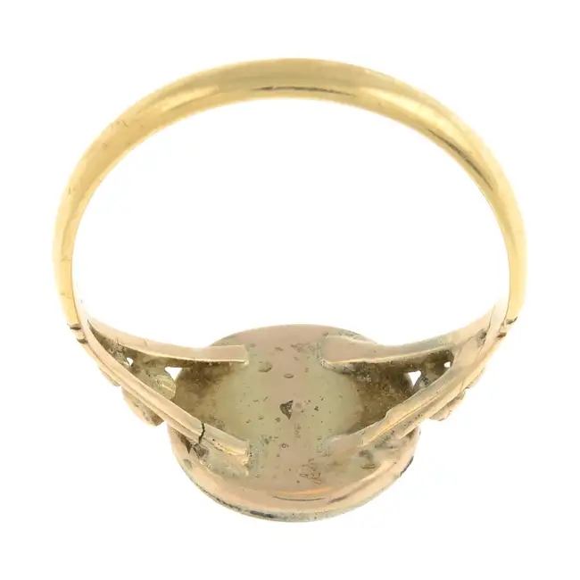 Early 20th century split pearl & turquoise ring
