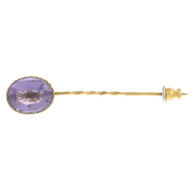 Amethyst stick pin 