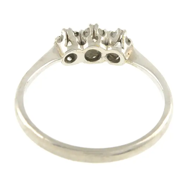 Diamond three-stone ring