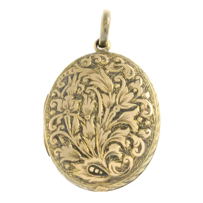 Late Victorian gold locket pendant