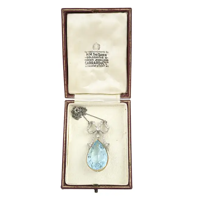 Edwardian diamond bow necklace