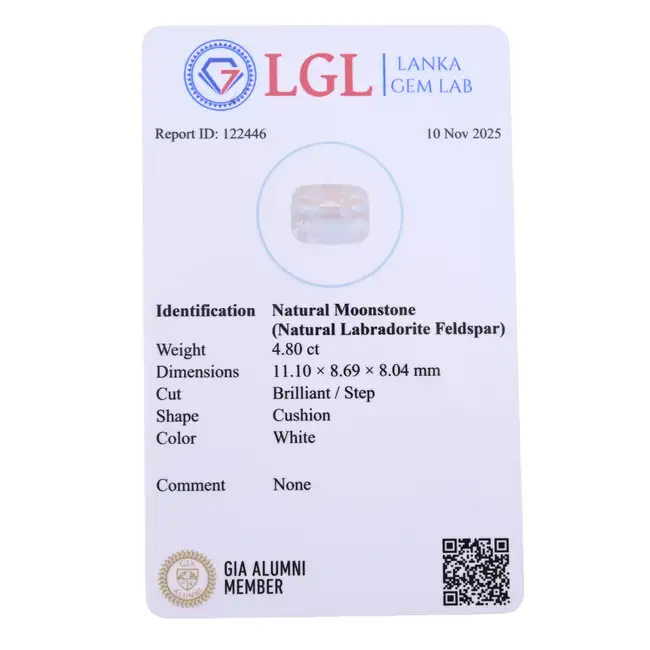 Cushion-shape labradorite, 4.80ct