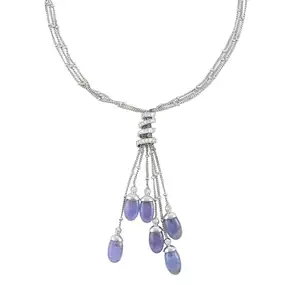 Tanzanite and diamond necklace, by Yvel