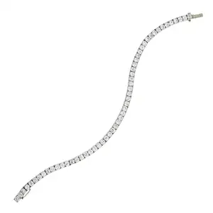Platinum diamond line bracelet, by Charles Holl