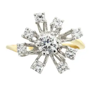 1970s 18ct gold diamond cluster ring