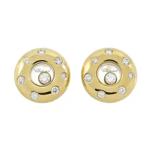18ct gold 'Happy Diamond' earrings, by Chopard