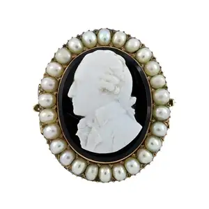 Georgian memorial brooch for Charles Dumergue