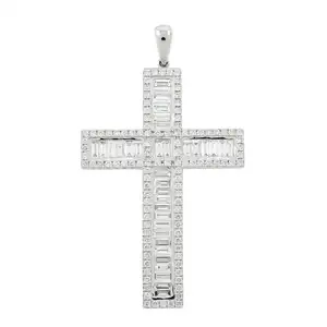 18ct gold diamond cross pendant