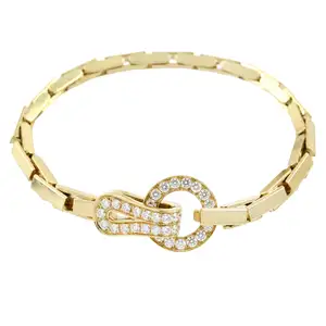 18ct gold diamond 'Agrafe' bracelet, by Cartier