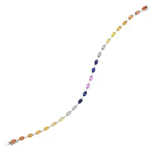 18ct gold vari-hue sapphire bracelet