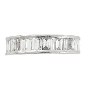 Baguette-cut diamond full eternity ring