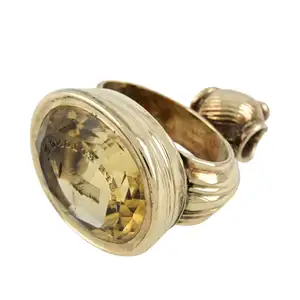 19th century gold citrine fob
