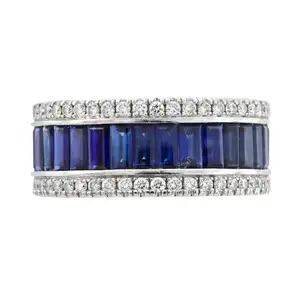 Sapphire and diamond eternity ring, by Bucherer