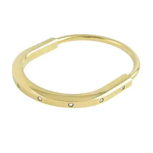 18ct gold diamond 'Lock' bangle, by Tiffany & Co.