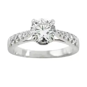 Diamond single-stone ring
