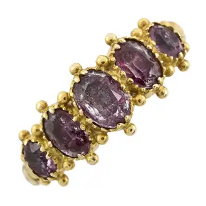 Early to mid 19th century gold foil back topaz ring