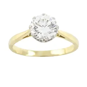 Diamond single-stone ring