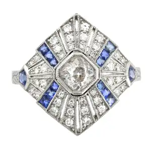 Diamond and sapphire ring, by JoAq