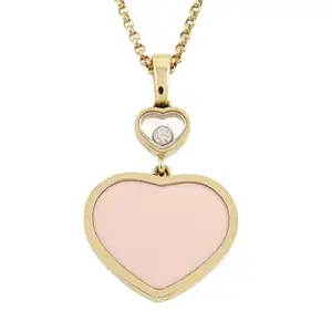 18ct gold 'Happy Hearts' pink necklace, by Chopard