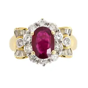 Ruby and diamond ring