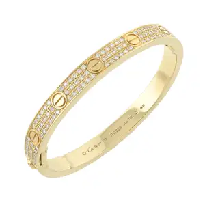 Pave-set diamond 'Love' bangle, by Cartier