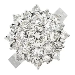 18ct gold diamond cluster ring