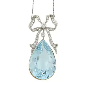 Edwardian diamond bow necklace
