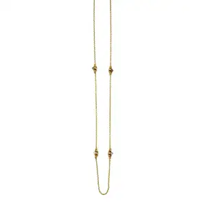 Victorian gold gem bear necklace