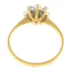 18ct gold emerald & diamond cluster ring