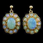 Opal cluster earrings