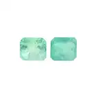 Two rectangular-shape emeralds, 4.15ct