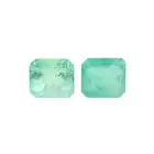 Two rectangular-shape emeralds, 4.15ct