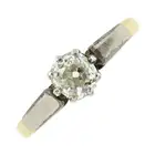 Mid 20th century diamond single-stone ring