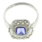 Tanzanite & diamond cluster ring